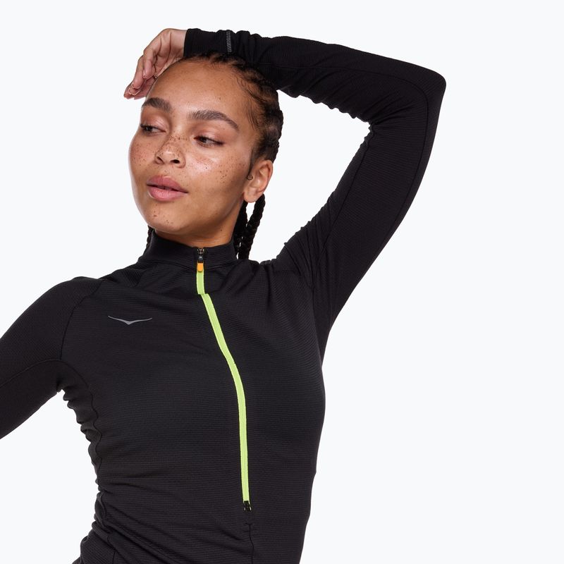 Longsleeve do biegania damski HOKA BaseZip Long Sleeve black 5