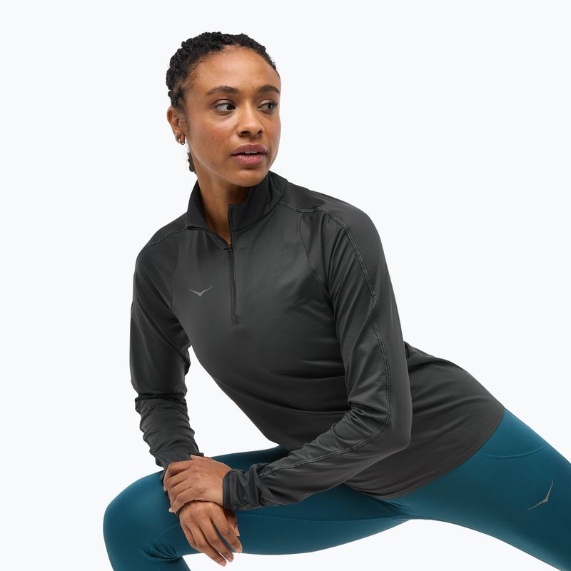 Bluza do biegania damska HOKA GlideTech Quarter Zip black 4