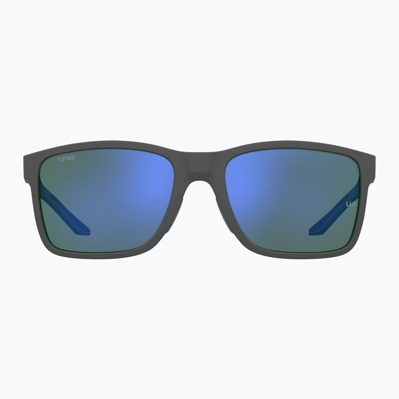 Okulary przeciwsłoneczne Under Armour Hustle XL S3 Matte grey/green multilayer oleophobic 3
