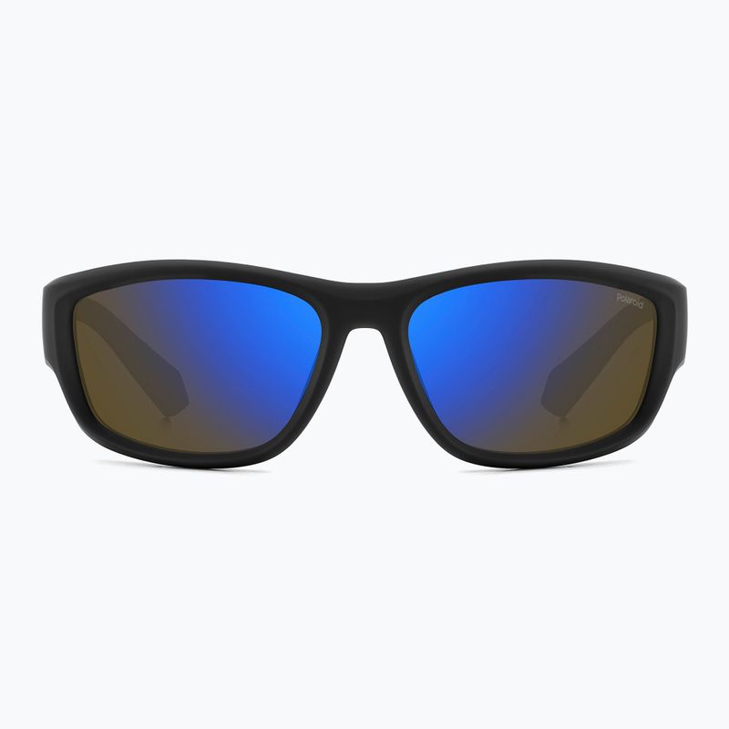 Okulary przeciwsłoneczne męskie Polaroid PLD 2166/S matte black blue/blue mirror polarized 3