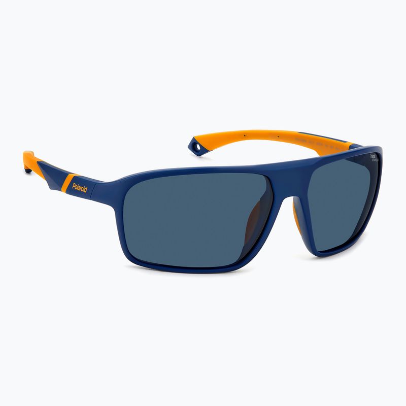 Okulary przeciwsłoneczne męskie Polaroid PLD 7058/S matte blue/blue polarized high contrast