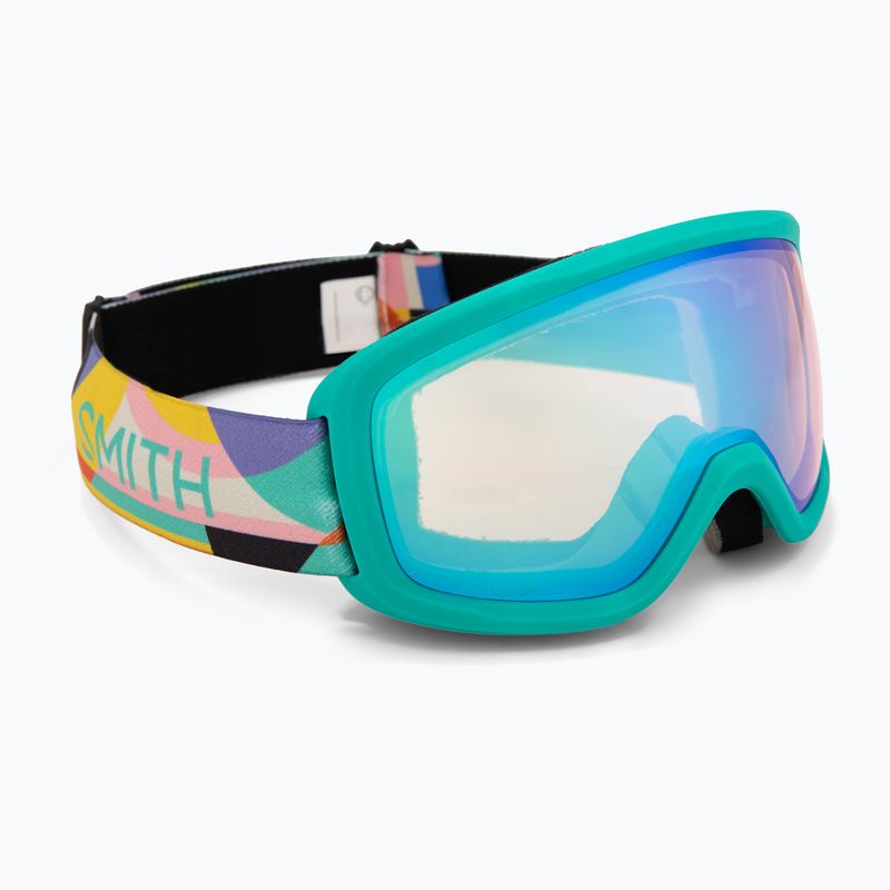 Gogle narciarskie Smith Snowday Jr jade formations/blue sensor mirror