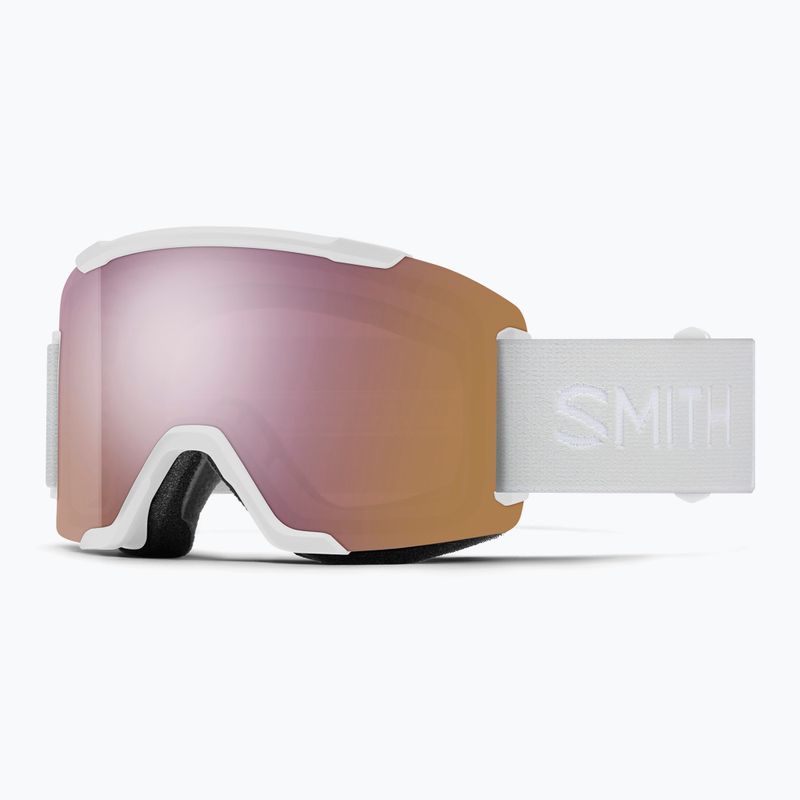 Gogle narciarskie Smith Squad S2 white vapor/chromapop everyday rose gold mirror