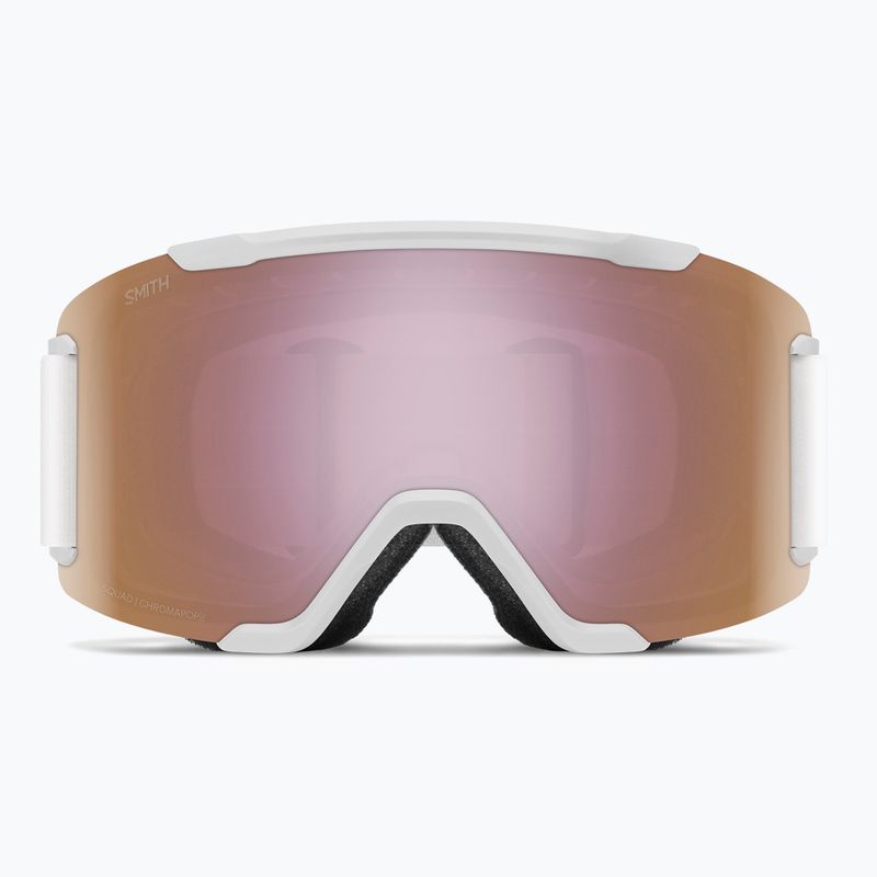 Gogle narciarskie Smith Squad S2 white vapor/chromapop everyday rose gold mirror 2