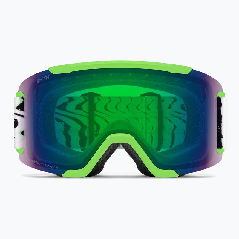 Gogle narciarskie Smith Squad S2 slime static shag/chromapop everyday green mirror 2