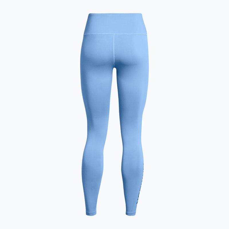 Legginsy treningowe damskie Under Armour Campus Graphic horizon blue/tech blue/white 2