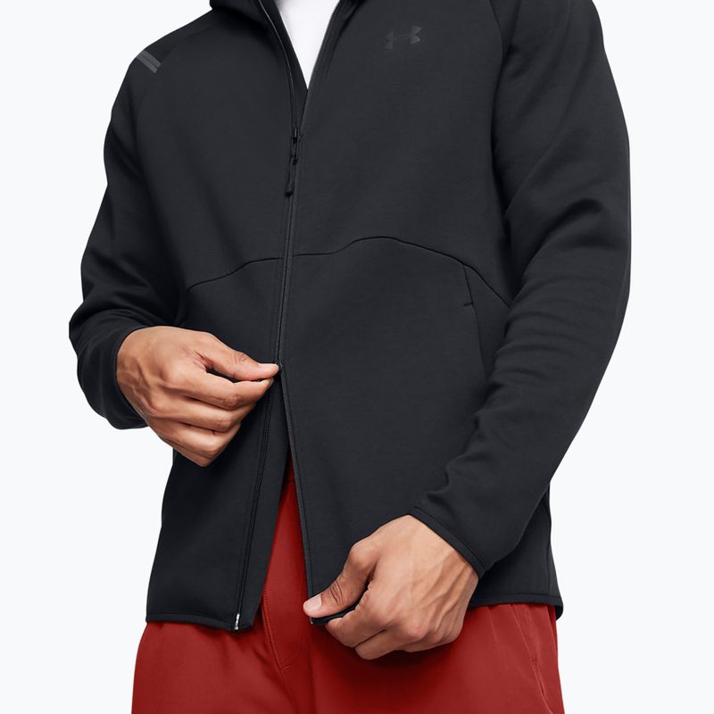 Bluza męska Under Armour Unstoppable Fleece Full Zip HD black/black 4