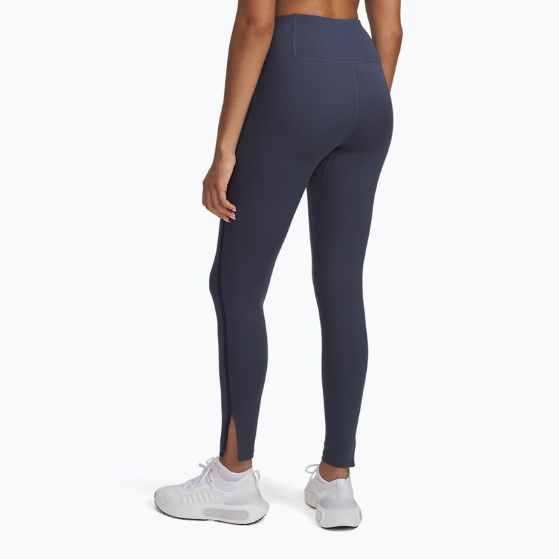 Legginsy damskie Under Armour Motion Piped downpour gray/midnight navy/white 2