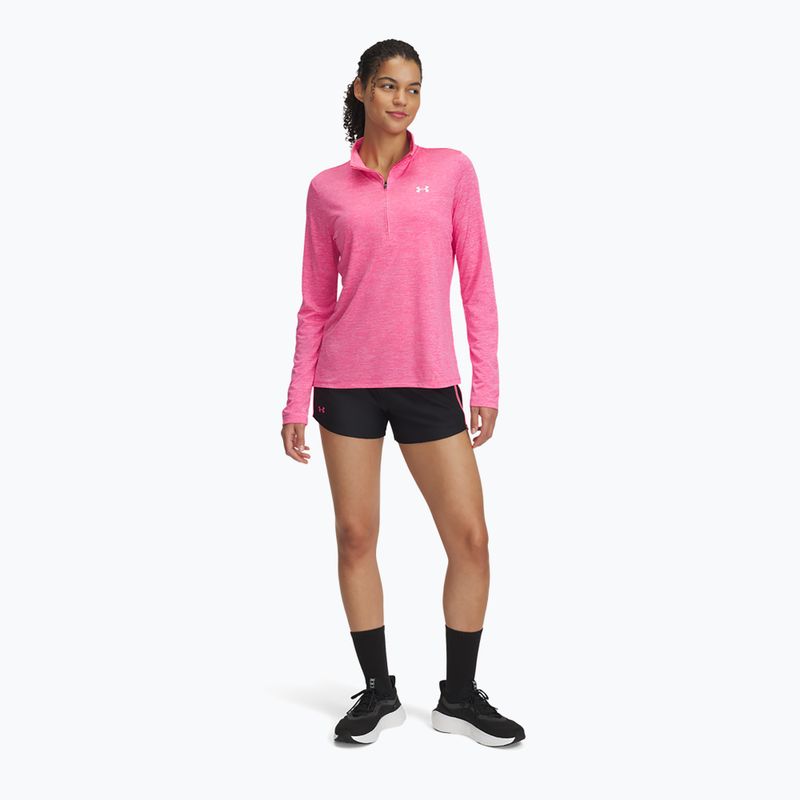 Spodenki damskie Under Armour Tech Play Up black/super pink 2