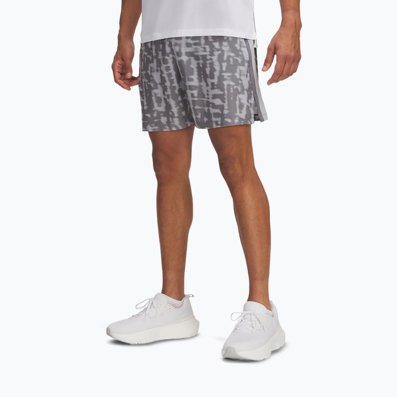 Spodenki do biegania męskie Under Armour Launch 7" Print mod gray steel/reflective