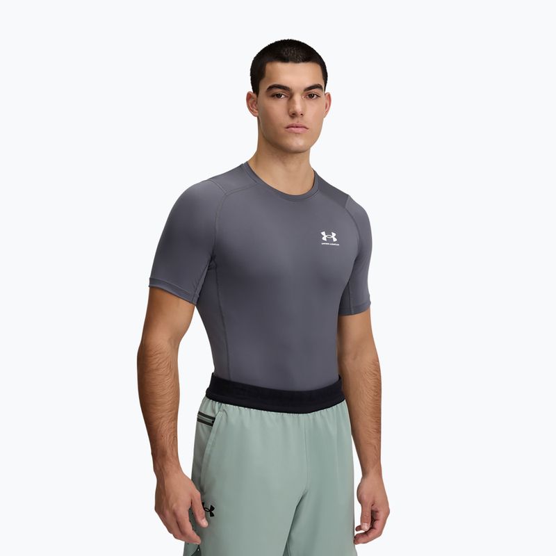 Koszulka treningowa męska Under Armour HG Armour Comp castlerock/white