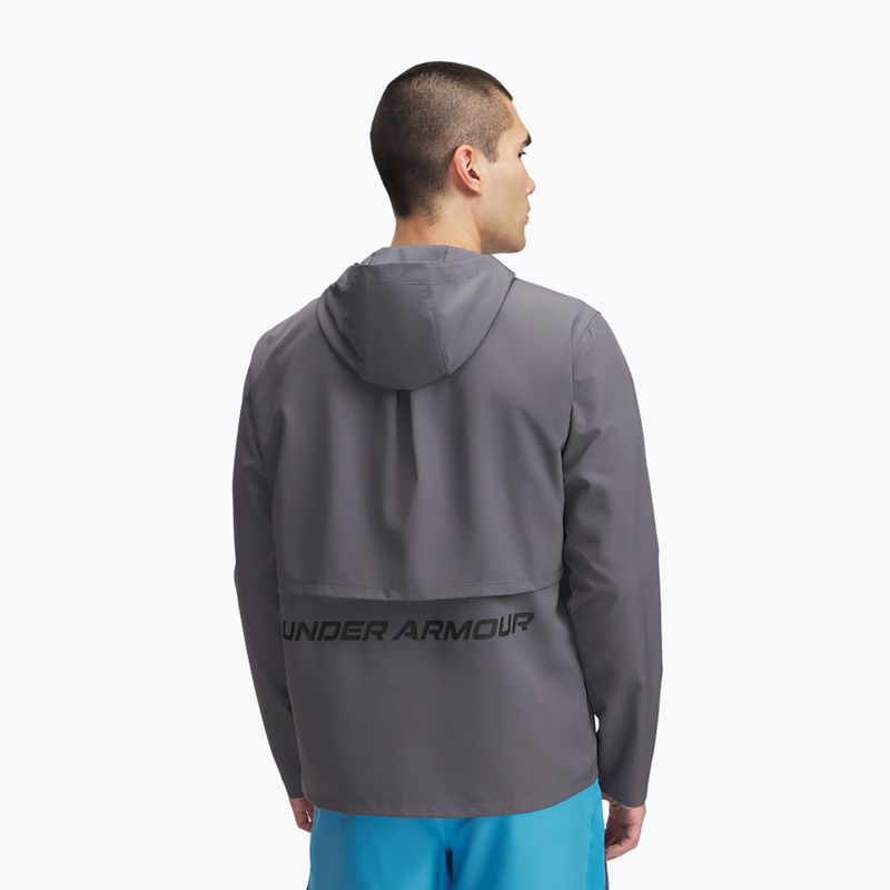 Kurtka do biegania męska Under Armour Storm Run Hooded castlerock/jet gray/reflective 2