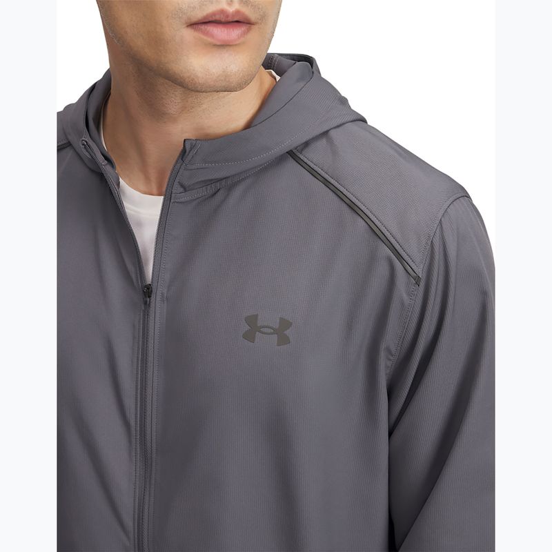 Kurtka do biegania męska Under Armour Storm Run Hooded castlerock/jet gray/reflective 3