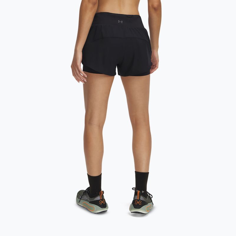 Spodenki do biegania damskie Under Armour Launch Pro 3" 2IN1 black/reflective 3