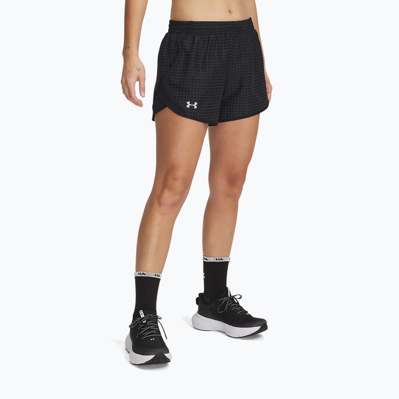 Spodenki do biegania damskie Under Armour Fly By 3" Novelty black/reflective