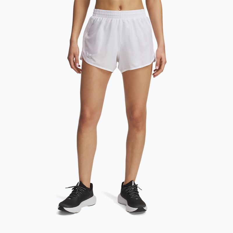 Spodenki do biegania damskie Under Armour Fly By 3" Novelty white/reflective