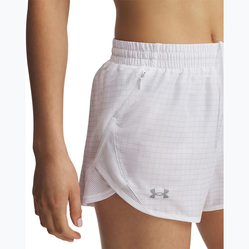 Spodenki do biegania damskie Under Armour Fly By 3" Novelty white/reflective 4