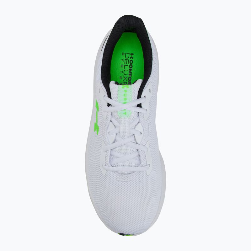 Buty do biegania męskie Under Armour Charged Pursuit 4 white/black/hyper green 5