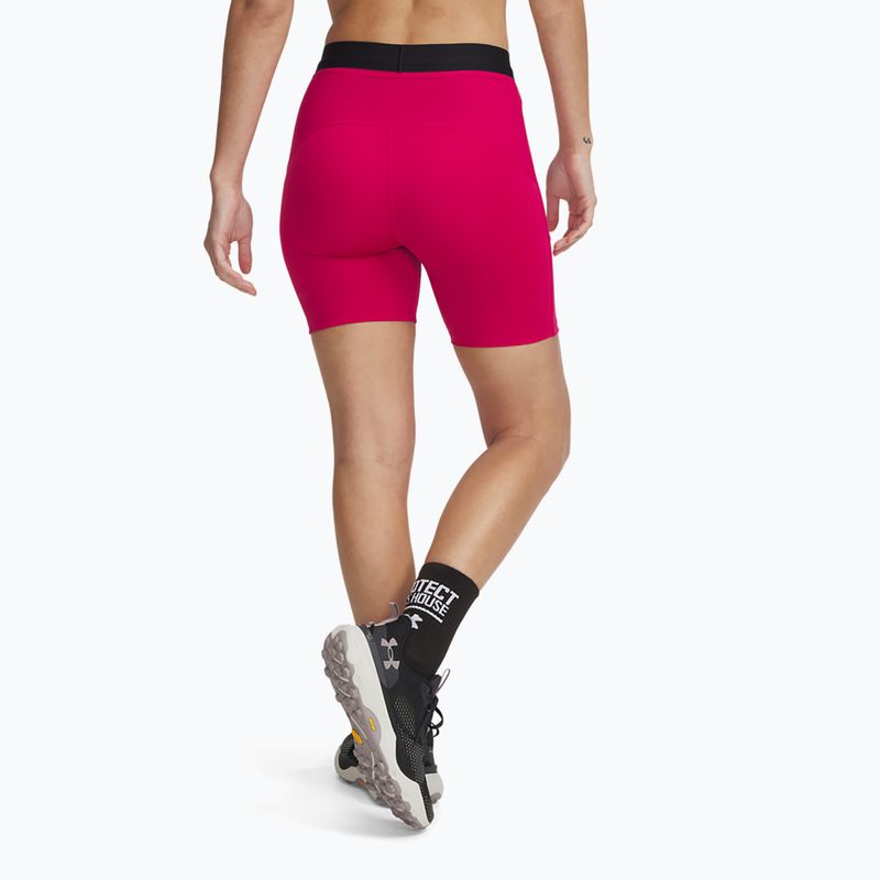 Spodenki damskie Under Armour Trail Run Fitted shaded fuchsia/black 7