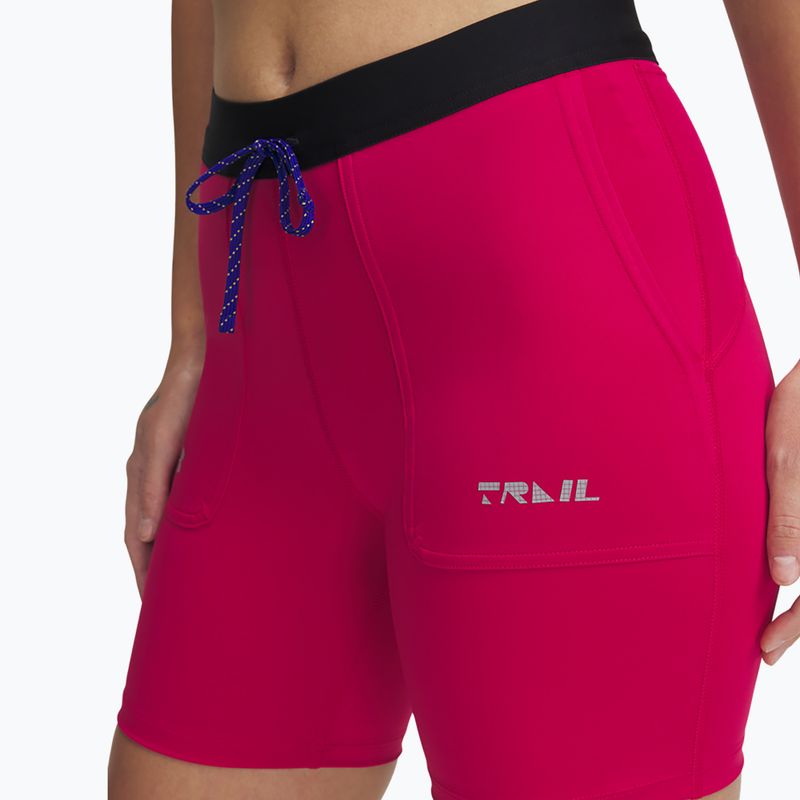 Spodenki damskie Under Armour Trail Run Fitted shaded fuchsia/black 8