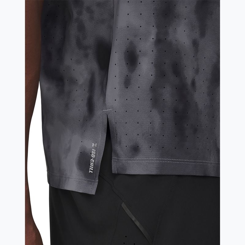 Koszulka do biegania męska Under Armour Launch Elite Print titan gray/reflective 3