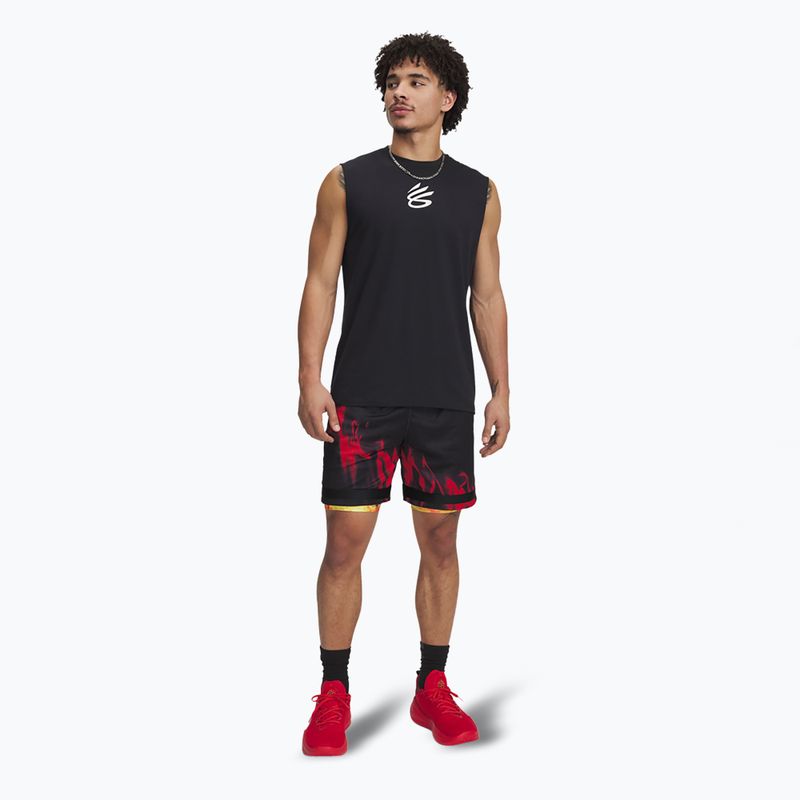 Spodenki koszykarskie męskie Uder Armour Curry Statement I black/fire 2