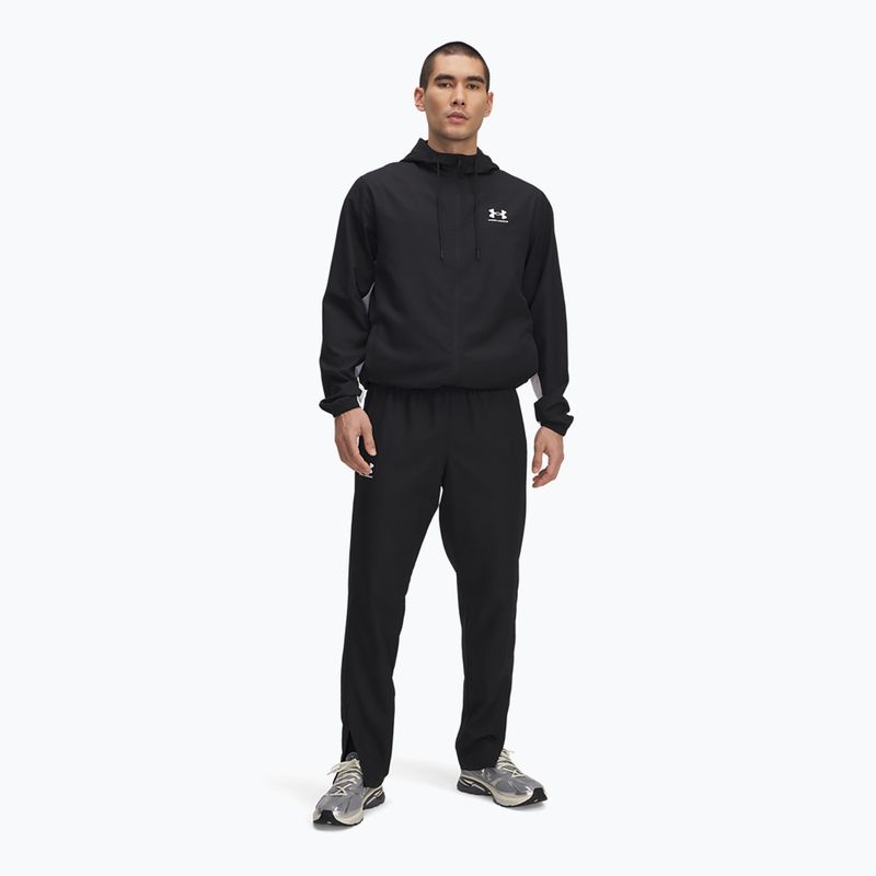 Spodnie męskie Under Armour Rival Woven Windbreaker Pant black/black/white 2
