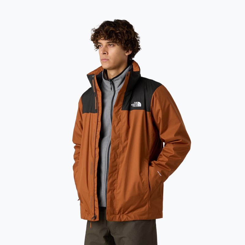 Kurtka 3w1 męska The North Face Evolve II Triclimate burnt umber/asphalt grey 4