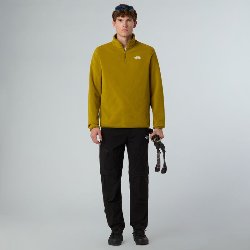 Bluza polarowa męska The North Face Glacier Fleece 1/4 Zip deep dijon 2