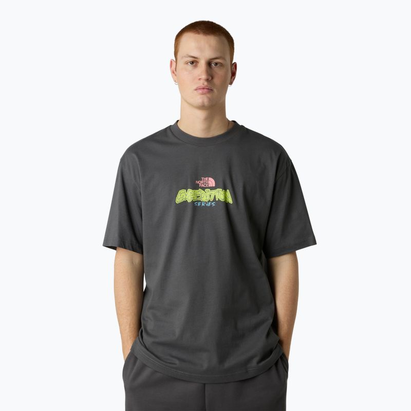 Koszulka męska The North Face Expedition Celebration Oversized anthracite grey