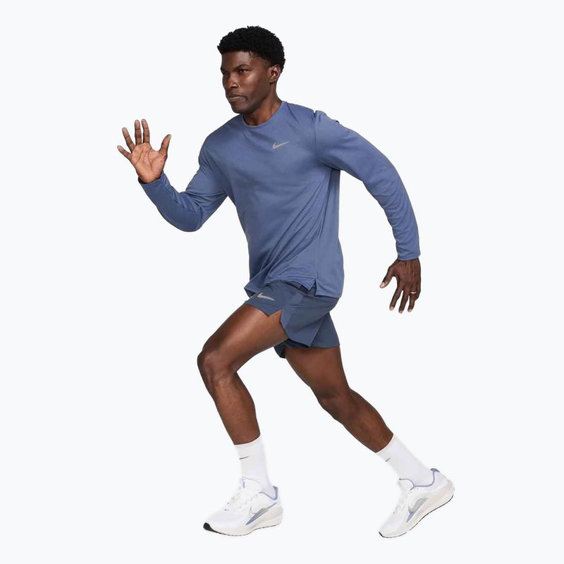Longsleeve do biegania męski Nike Miler Dri-Fit UV diffused blue 2