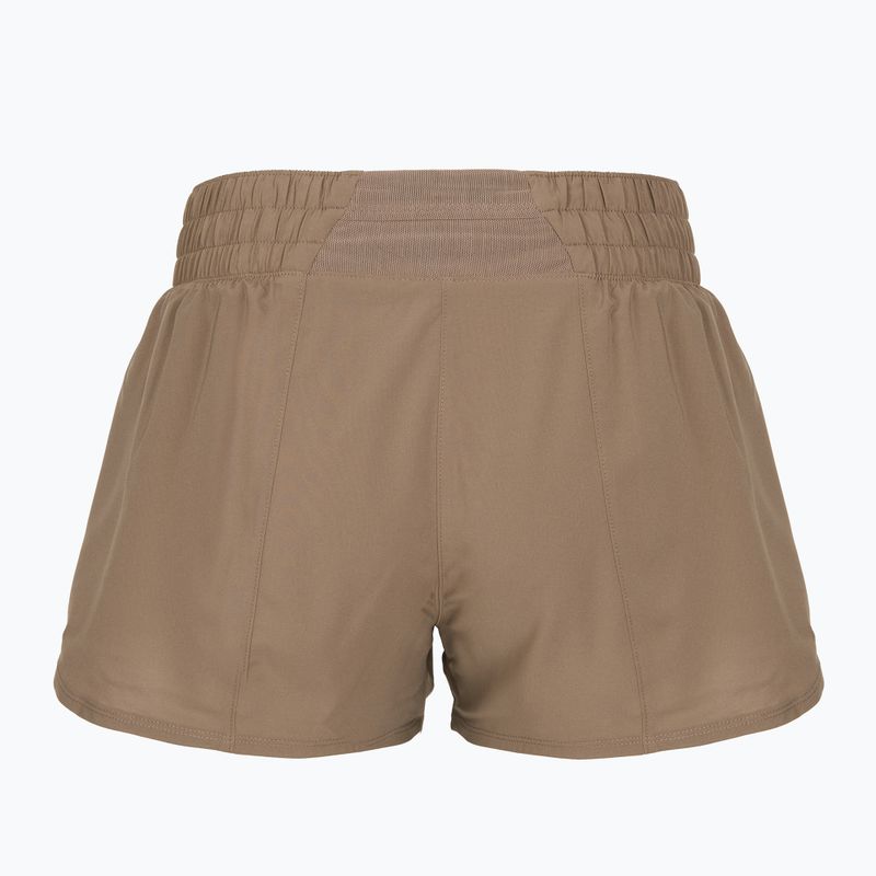 Spodenki damskie Nike One Dri-Fit 3" mink brown/reflective silver 2