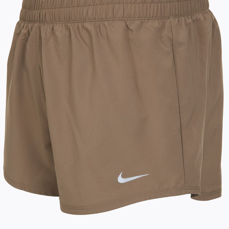 Spodenki damskie Nike One Dri-Fit 3" mink brown/reflective silver 3