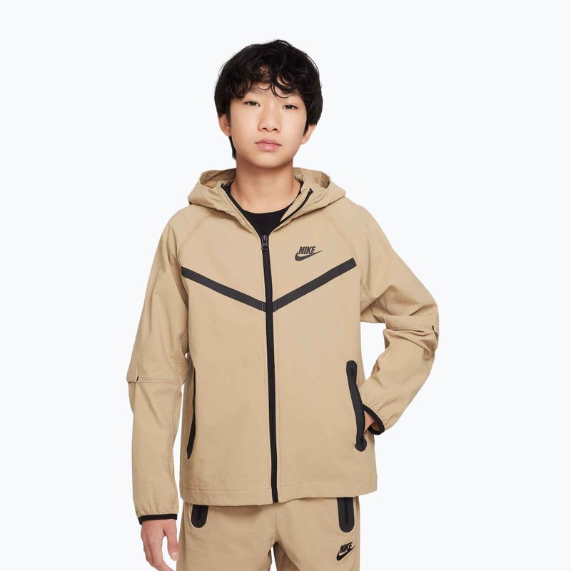Kurtka dziecięca Nike Tech Woven parachute beige/parachute beige/black