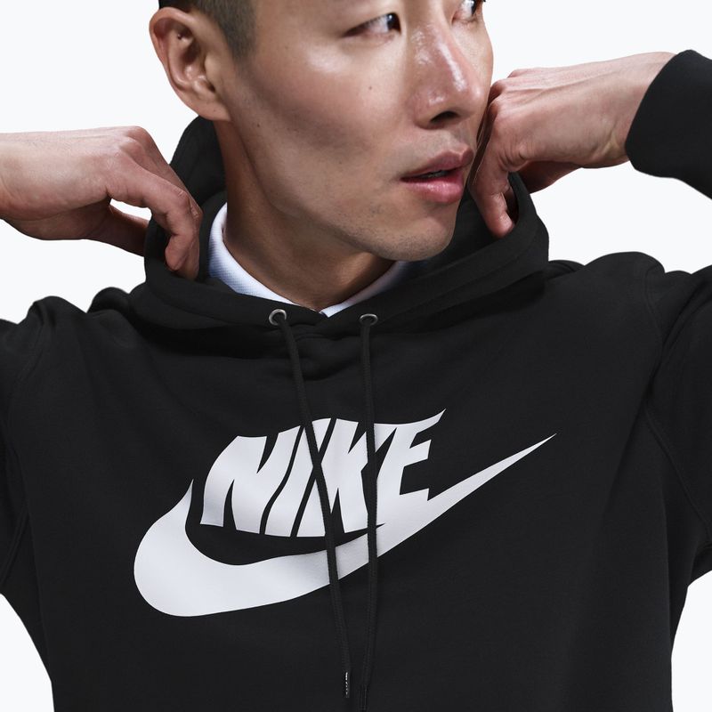 Bluza męska Nike Club Pullover Hoodie black/black/white 4