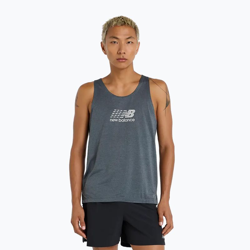 Koszulka do biegania męska New Balance Athletics Reflective graphite