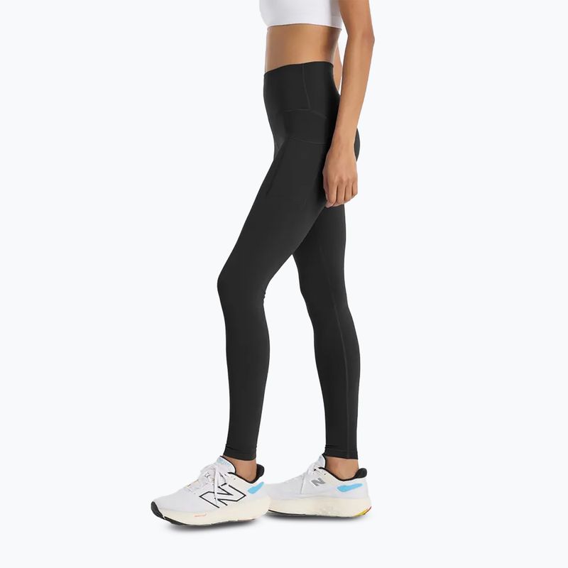 Legginsy do biegania damskie New Balance Sleek Pocket High Rise black 3