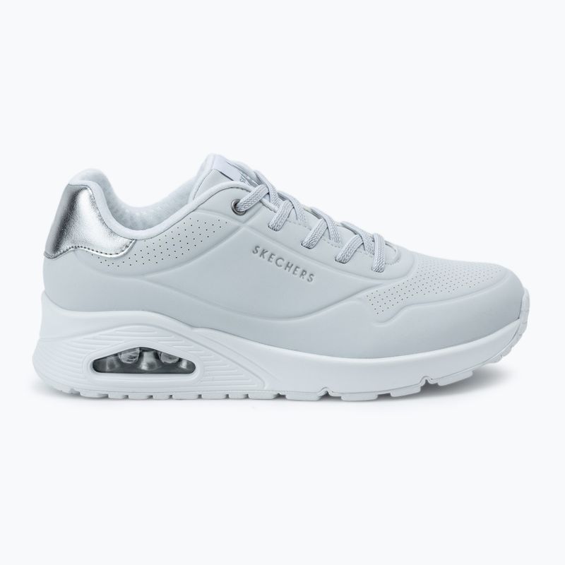 Buty damskie SKECHERS Uno Shimmer Away white/silver 2