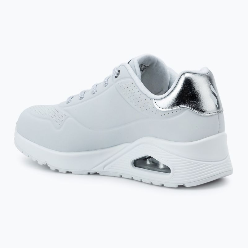 Buty damskie SKECHERS Uno Shimmer Away white/silver 3