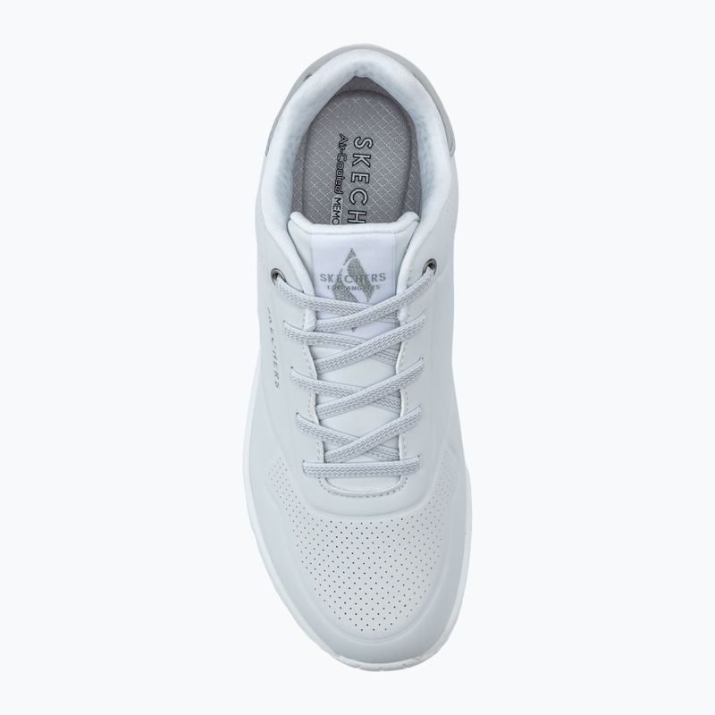 Buty damskie SKECHERS Uno Shimmer Away white/silver 5