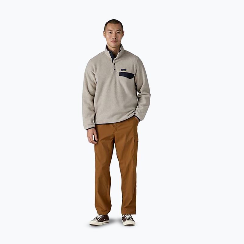 Bluza trekkingowa męska Patagonia LW Synch Snap-T P/O oatmeal heather w/smolder blue 2