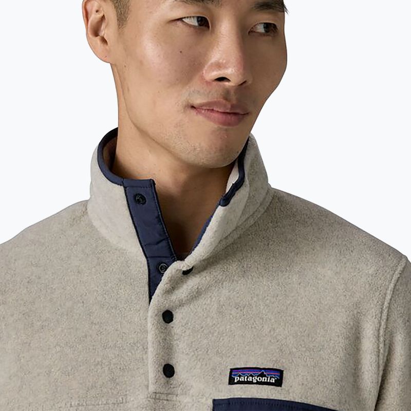Bluza trekkingowa męska Patagonia LW Synch Snap-T P/O oatmeal heather w/smolder blue 4