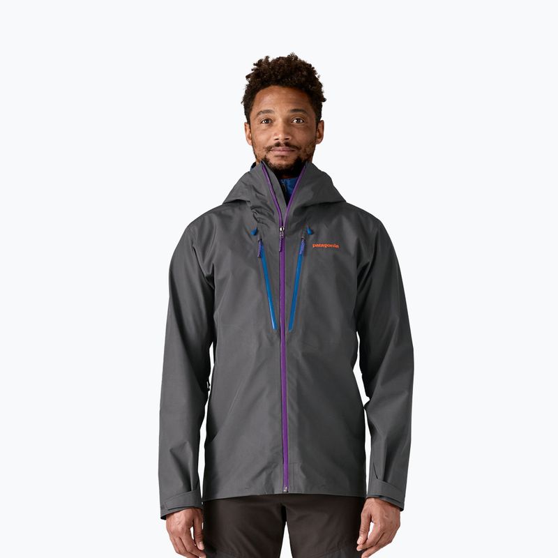 Kurtka przeciwdeszczowa męska Patagonia Triolet forge grey w/p6 blue