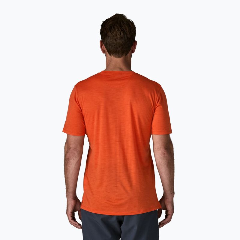 Koszulka męska Patagonia Cap Cool Merino Blend Graphic Shirt heritage header/coal orange 3