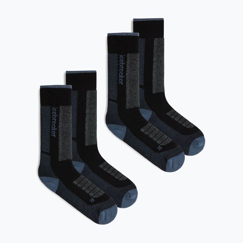 Skarpety narciarskie damskie Icebreaker Merino Ski+ Medium OTC 2 Pack black/dawn/graphite