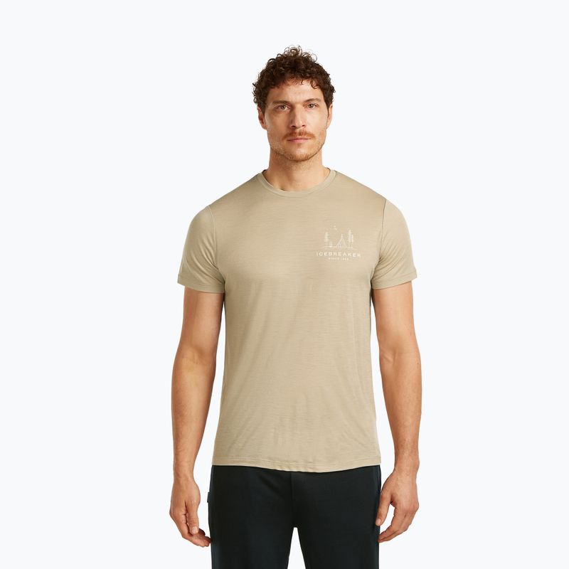 Koszulka męska icebreaker Merino 150 Tech Lite Peaceful Pass Tee flagstone