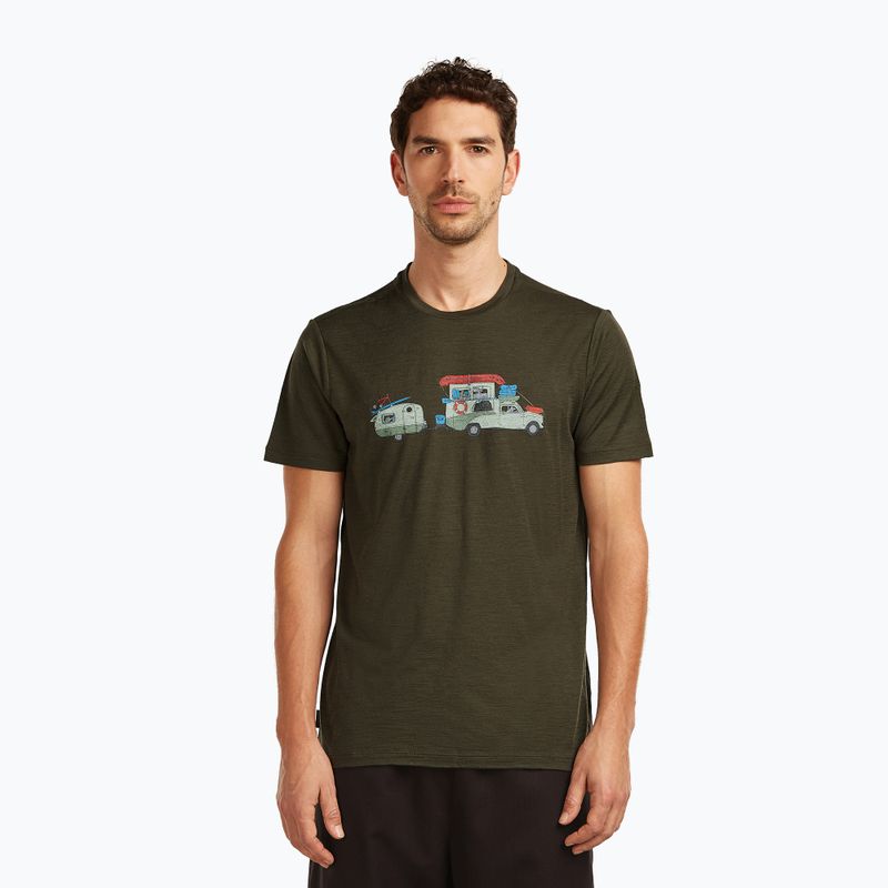 Koszulka męska icebreaker Merino 150 Tech Lite Transportage Tee dark loden