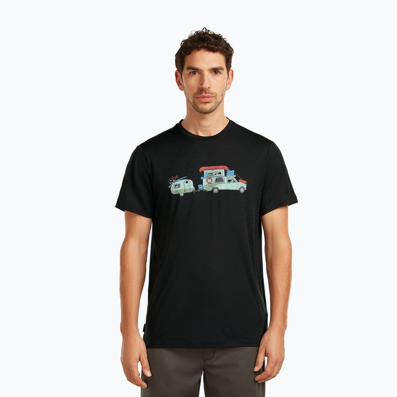 Koszulka męska icebreaker Merino 150 Tech Lite Transportage Tee black