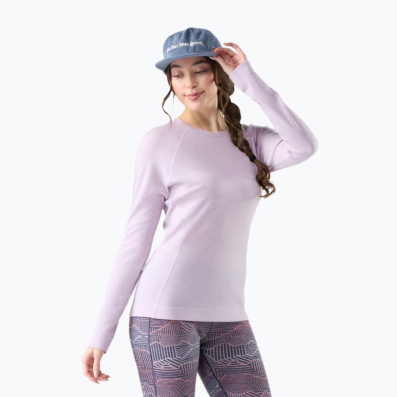 Bluza termoaktywna damska Smartwool Merino 250 Baselayer Crew Boxed lavender sky heather