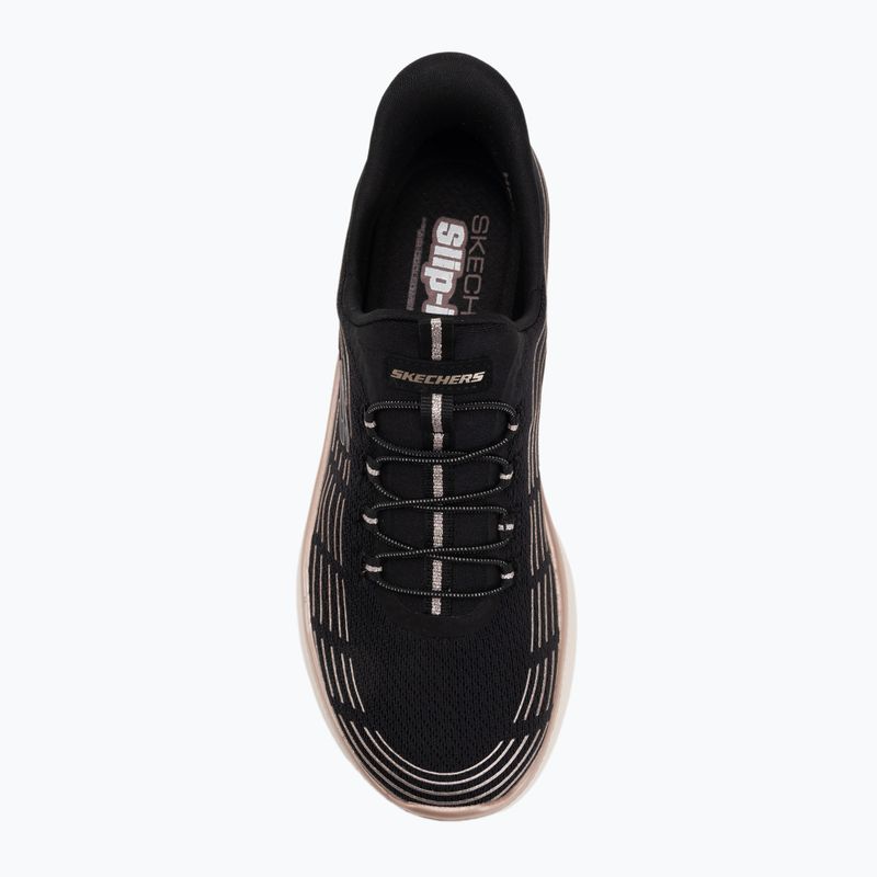Buty damskie SKECHERS Summits Plus Soft Luster black/rose gold 5